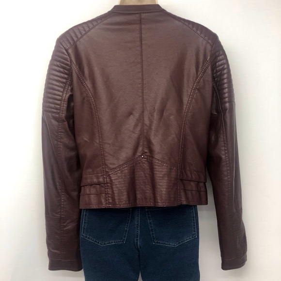 Day Trip Brown Faux Leather Moto Jacket - Picture 15 of 16